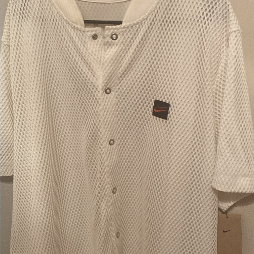 Nike White Casual Button Down Shirt